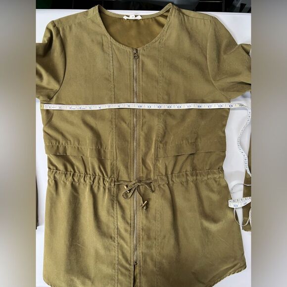 Maurices Solid Zip Front Soft Anorak Olive Green Jacket Womens Medium - Picture 5 of 7